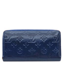 ルイヴィトン LOUIS VUITTON ジッピー ウォレット M90047 グランブルー モノグラムヴェルニ 長財布 ゴールド金具 青 ラウンドファスナー