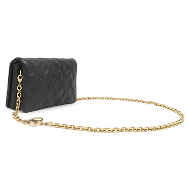 ルイヴィトン LOUIS VUITTON ポシェットクッサン M82116 ブラック ラムスキン 2WAYバッグ ゴールド金具 黒 チェーンショルダー クラッチ