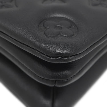 ルイヴィトン LOUIS VUITTON ポシェットクッサン M82116 ブラック ラムスキン 2WAYバッグ ゴールド金具 黒 チェーンショルダー クラッチ