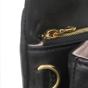 ルイヴィトン LOUIS VUITTON ポシェットクッサン M82116 ブラック ラムスキン 2WAYバッグ ゴールド金具 黒 チェーンショルダー クラッチ