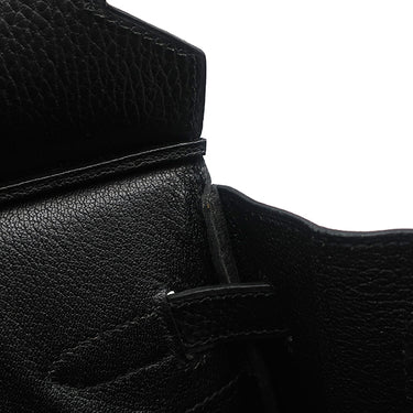 エルメス HERMES バーキン30 ブラック アルデンヌ ハンドバッグ シルバー金具 黒