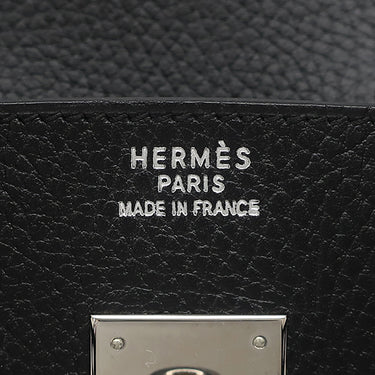 エルメス HERMES バーキン30 ブラック アルデンヌ ハンドバッグ シルバー金具 黒