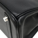 エルメス HERMES バーキン30 ブラック アルデンヌ ハンドバッグ シルバー金具 黒