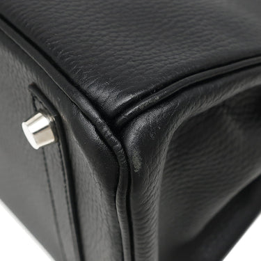 エルメス HERMES バーキン30 ブラック アルデンヌ ハンドバッグ シルバー金具 黒