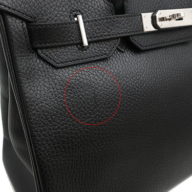 エルメス HERMES バーキン30 ブラック アルデンヌ ハンドバッグ シルバー金具 黒