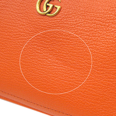 グッチ GUCCI GGマーモント アフロディーテ 739076 オレンジ レザー ハンドバッグ ヴィンテージ金具 橙 ミニショルダー