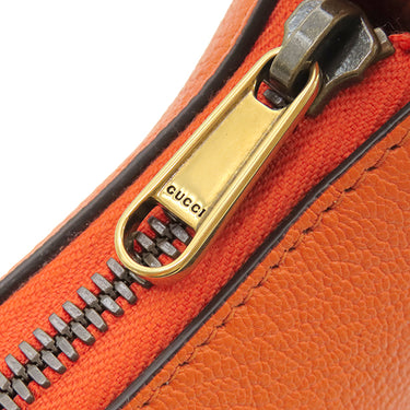 グッチ GUCCI GGマーモント アフロディーテ 739076 オレンジ レザー ハンドバッグ ヴィンテージ金具 橙 ミニショルダー