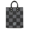 ルイヴィトン LOUIS VUITTON サック プラ XS N60479 ブラック レザー ダミエチェッカーボードキャンバス 2WAYバッグ シルバー金具 黒 グレー トップハンドル