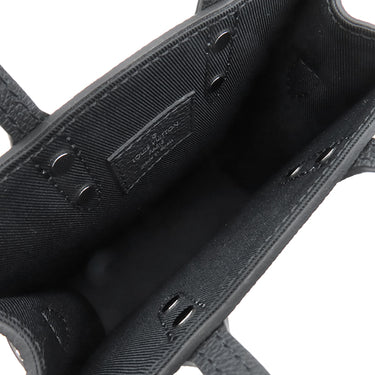 ルイヴィトン LOUIS VUITTON サック プラ XS N60479 ブラック レザー ダミエチェッカーボードキャンバス 2WAYバッグ シルバー金具 黒 グレー トップハンドル