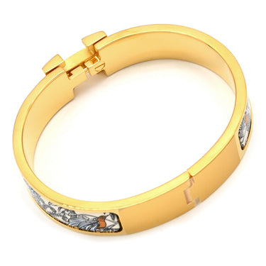 エルメス HERMES クリックH PM ソレール GP エナメル ブレスレット ゴールド金具 Hブレス クリッククラック 【翼をはためかせて】