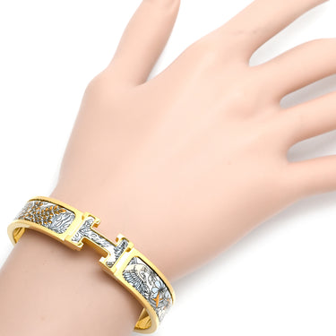エルメス HERMES クリックH PM ソレール GP エナメル ブレスレット ゴールド金具 Hブレス クリッククラック 【翼をはためかせて】
