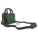 バレンシアガ BALENCIAGA クラシック ミニシティ 300295 ブラック×グリーン×ブラック レザー キャンバス ラバー 2WAYバッグ シルバー金具 ミニバッグ ショルダー ミラー欠品