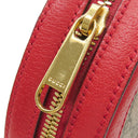 グッチ GUCCI GGアップル クロスボディバッグ 625216 レッド GGスプリームキャンバス ショルダーバッグ ゴールド金具 赤 ポシェット 丸型