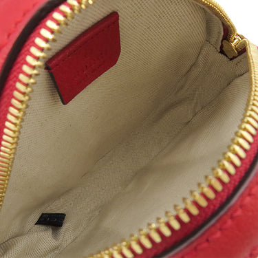 グッチ GUCCI GGアップル クロスボディバッグ 625216 レッド GGスプリームキャンバス ショルダーバッグ ゴールド金具 赤 ポシェット 丸型