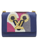 ルイヴィトン LOUIS VUITTON ツイストMM M41868 ネイビーブルー エピレザー スパンコール ショルダーバッグ ゴールド金具 青 紺 フクロウ スパンコール