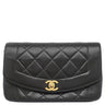 シャネル CHANEL ダイアナ 22 A01164 ブラック ラムスキン ショルダーバッグ ゴールド金具 黒 ココマーク
