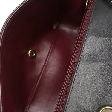 シャネル CHANEL ダイアナ 22 A01164 ブラック ラムスキン ショルダーバッグ ゴールド金具 黒 ココマーク