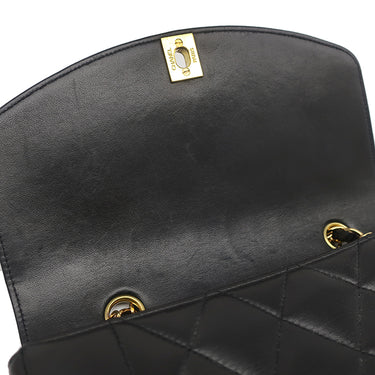 シャネル CHANEL ダイアナ 22 A01164 ブラック ラムスキン ショルダーバッグ ゴールド金具 黒 ココマーク