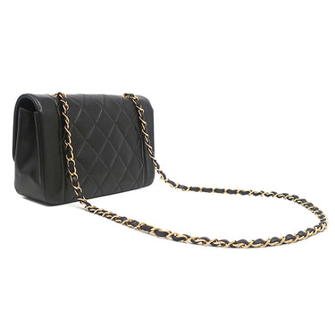 シャネル CHANEL ダイアナ 22 A01164 ブラック ラムスキン ショルダーバッグ ゴールド金具 黒 ココマーク