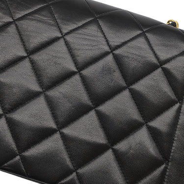シャネル CHANEL ダイアナ 22 A01164 ブラック ラムスキン ショルダーバッグ ゴールド金具 黒 ココマーク