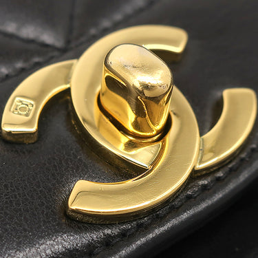 シャネル CHANEL ダイアナ 22 A01164 ブラック ラムスキン ショルダーバッグ ゴールド金具 黒 ココマーク