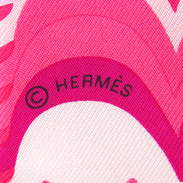 エルメス HERMES ツイリー ローズ×ホワイト×フューシャ シルク スカーフ 【BRIDES DE GALA SHADOW/ブリッドドゥガラ シャドー】