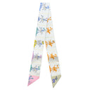 エルメス HERMES ツイリー グリペール×ヴェール×ジョーヌ シルク スカーフ 【CHEVAL DE COEUR BANDANA/シュヴァル ドゥ クール バンダナ】