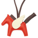 エルメス HERMES ロデオPM ペガサス カプシーヌ×テール×クレ アニョーミロ バッグチャーム 新品 未使用 赤 茶 オフホワイト 2025年製