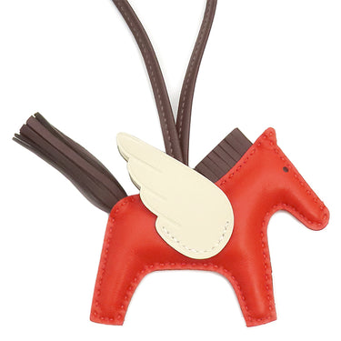 エルメス HERMES ロデオPM ペガサス カプシーヌ×テール×クレ アニョーミロ バッグチャーム 新品 未使用 赤 茶 オフホワイト 2025年製