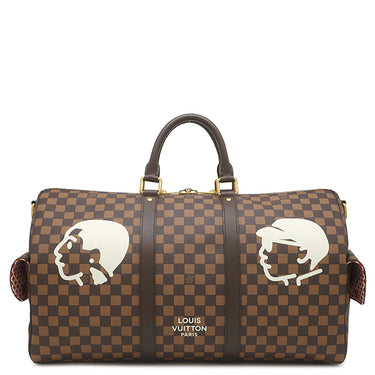 ルイヴィトン LOUIS VUITTON キーポル バンドリエール50 N40799 ダミエ ダミエキャンバス ボストンバッグ マットゴールド金具 NIGOコラボ