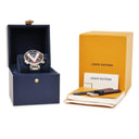 腕時計 ルイヴィトン LOUIS VUITTON タンブール クロノグラフ ダミエ コバルトV QA076Z 自動巻き メンズ デイト スモールセコンド