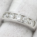 ノンブランド NON BRAND ダイヤ 1.04ct 一文字リング プラチナシルバー Pt900 ダイヤモンド リング 指輪 プラチナ950 ラウンドブリリアント 11.5号