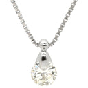 ノンブランド NON BRAND ダイヤモンド 0.558ct ペンダント プラチナシルバー Pt900 ダイヤモンド PT850(チェーン) ネックレス 1粒 1石 ラウンドブリリアントカット