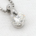 ノンブランド NON BRAND ダイヤモンド 0.558ct ペンダント プラチナシルバー Pt900 ダイヤモンド PT850(チェーン) ネックレス 1粒 1石 ラウンドブリリアントカット