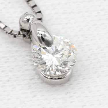 ノンブランド NON BRAND ダイヤモンド 0.558ct ペンダント プラチナシルバー Pt900 ダイヤモンド PT850(チェーン) ネックレス 1粒 1石 ラウンドブリリアントカット