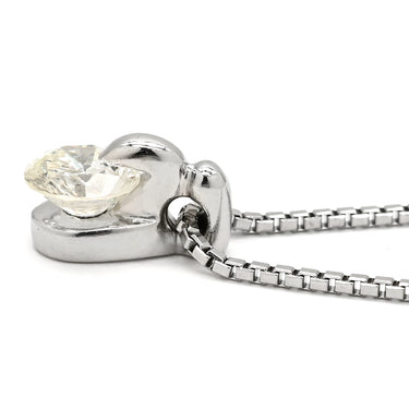 ノンブランド NON BRAND ダイヤモンド 0.558ct ペンダント プラチナシルバー Pt900 ダイヤモンド PT850(チェーン) ネックレス 1粒 1石 ラウンドブリリアントカット