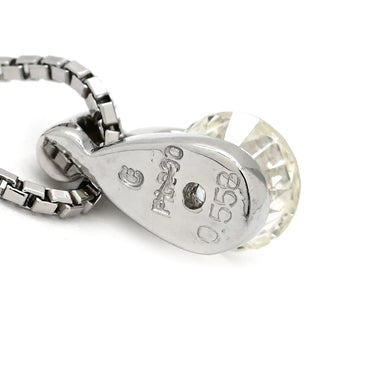 ノンブランド NON BRAND ダイヤモンド 0.558ct ペンダント プラチナシルバー Pt900 ダイヤモンド PT850(チェーン) ネックレス 1粒 1石 ラウンドブリリアントカット