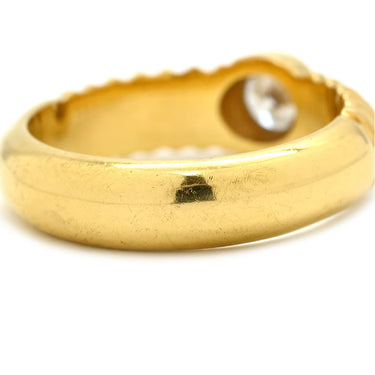 ノンブランド NON BRAND ダイヤモンド 0.33ct イエローゴールド K18YG ダイヤモンド リング 指輪 1石 1粒 18K 750 YG ラウンドブリリアントカット 11号