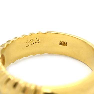 ノンブランド NON BRAND ダイヤモンド 0.33ct イエローゴールド K18YG ダイヤモンド リング 指輪 1石 1粒 18K 750 YG ラウンドブリリアントカット 11号