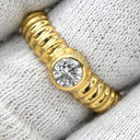 ノンブランド NON BRAND ダイヤモンド 0.33ct イエローゴールド K18YG ダイヤモンド リング 指輪 1石 1粒 18K 750 YG ラウンドブリリアントカット 11号