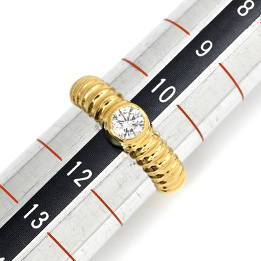 ノンブランド NON BRAND ダイヤモンド 0.33ct イエローゴールド K18YG ダイヤモンド リング 指輪 1石 1粒 18K 750 YG ラウンドブリリアントカット 11号