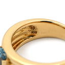 タサキ TASAKI アクアマリン ブルー×イエローゴールド K18YG アクアマリン リング 指輪 TASAKI Au750 18K 18金 バケットミックスカット 11号