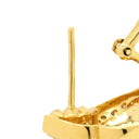 ノンブランド NON BRAND ダイヤモンド 0.40ct デザインピアス イエローゴールド K18YG ダイヤモンド ピアス 18K 750 YG スタッド 両耳用 幅広