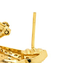 ノンブランド NON BRAND ダイヤモンド 0.40ct デザインピアス イエローゴールド K18YG ダイヤモンド ピアス 18K 750 YG スタッド 両耳用 幅広