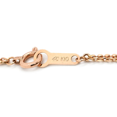 4℃ 4℃ K10 2連 ピンクゴールド K10PG 石付き ブレスレット 10K 2重 クリアストーン 2重