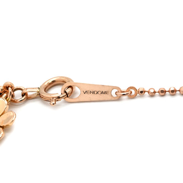 ヴァンドーム VENDOME フラワー ピンクゴールド K10PG カラーストーン ネックレス 10K 色石 フラワー 花モチーフ 桜 さくら サクラ Y字ライン スライドボール
