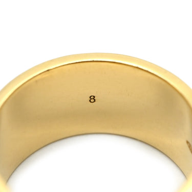 グッチ GUCCI アイコン ワイド イエローゴールド K18YG リング 指輪 K18YG Au750 18K 18金 ICON GGロゴ 幅広 太め ボリューム 8号