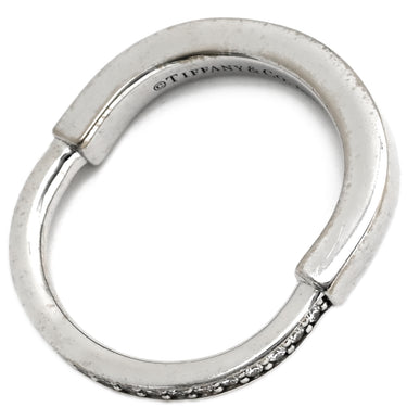 ティファニー Tiffany & Co ロック トップ ホワイトゴールド K18WG ダイヤモンド ペンダントトップ T&Co. Au750 18K ダイヤ 0.14ct オーバル型