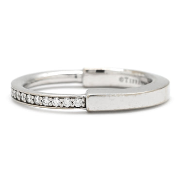 ティファニー Tiffany & Co ロック トップ ホワイトゴールド K18WG ダイヤモンド ペンダントトップ T&Co. Au750 18K ダイヤ 0.14ct オーバル型