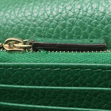 グッチ GUCCI インターロッキングG 615523 グリーン レザー チェーンウォレット ゴールド金具 チェーンショルダー ショルダーバッグ